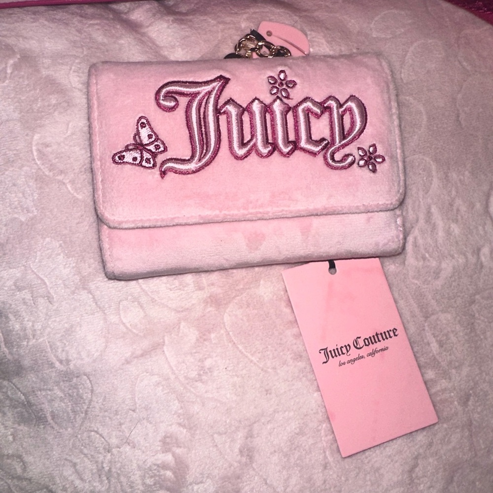 Juicy Couture pink butterfly wallet